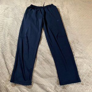 Dri Star Mens Small Gym Track Pants Dark Navy Blue Straight Leg Pull On Stretch